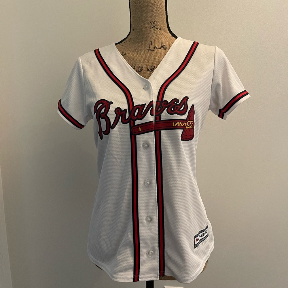Ladies Atlanta Braves Majestic replica jersey, size Small New Without Tags